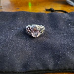 Size 6 HSN Bali Designs Pink Gemstone 18k 925